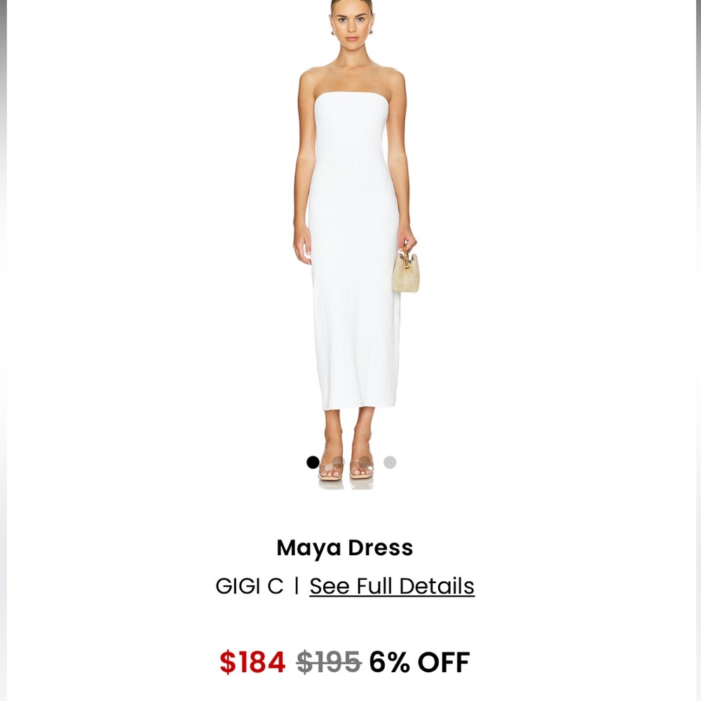 GIGI C Ivory Strapless Dress
